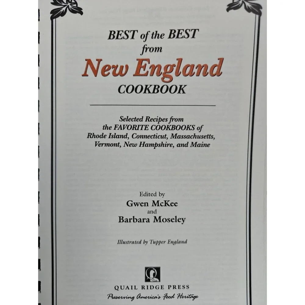 Best Of The Best From New England Vintage Cookbook Local Ethnic Recipes